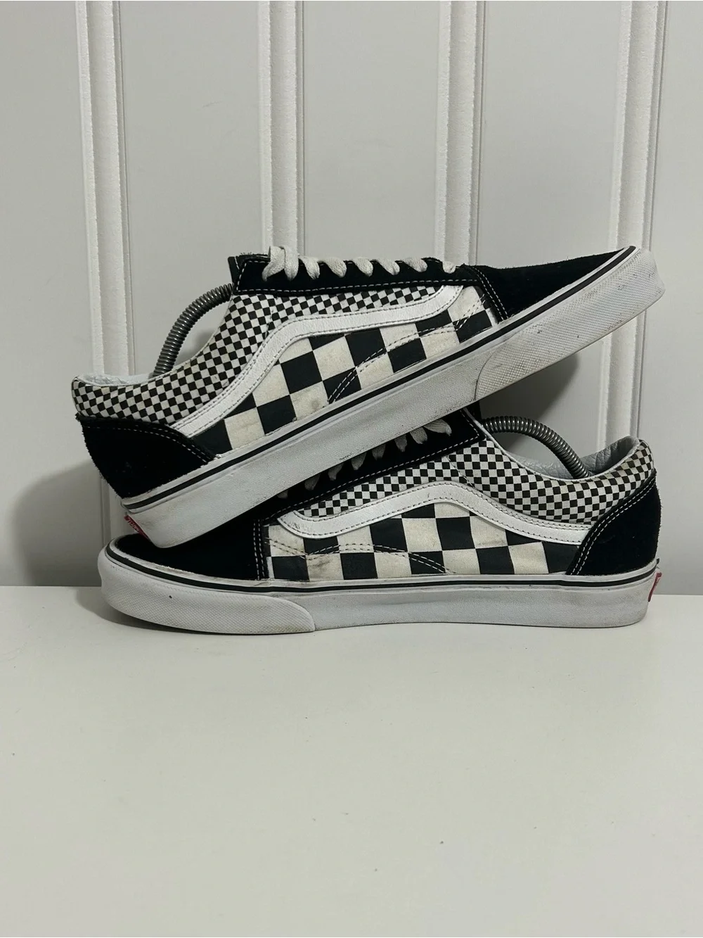 Vans Checkerboard Old Skool Sneakers - Black & White